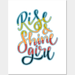 Rise and Shine Girl Color Layer T-shirt Posters and Art